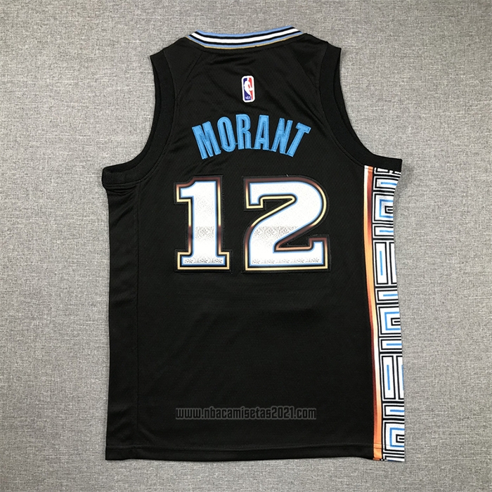 Camiseta Nino Memphis Grizzlies Ja Morant #12 Ciudad 2022-23 Negro